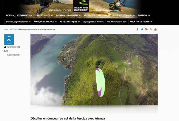 Un article sur nous sur le site rock the outdoor